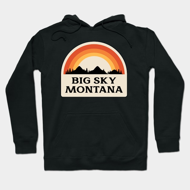 Big Sky Montana Retro Hoodie by Insert Place Here